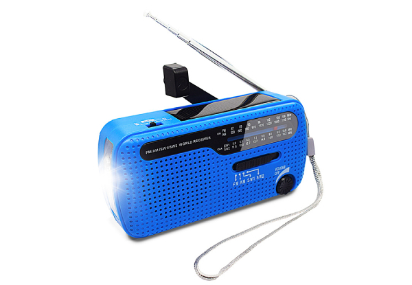 1200mAh Solar-Powered Emergency Hand Crank Radio