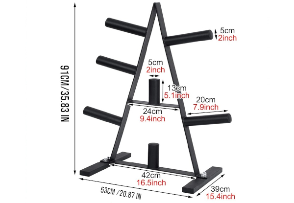 Heavy-Duty Weight Plate Storage Rack Stand