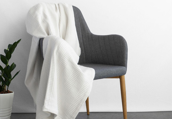 Canningvale 100% Cotton Luxury Blanket/Throw - Two Sizes Available with Free Delivery