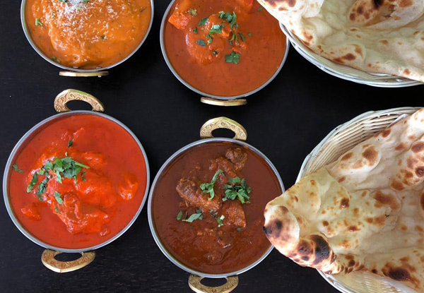 Curry, Rice & Naan for Two People With Options for Four & Six People - Valid Seven Days A Week