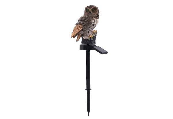 Owl Shape Solar-Powered LED Outdoor Light - Option for Two