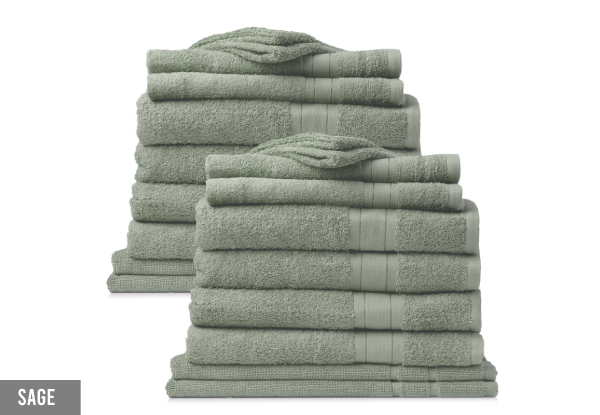 20-Piece Royal Comfort Regency Towel Set - Five Colours Available