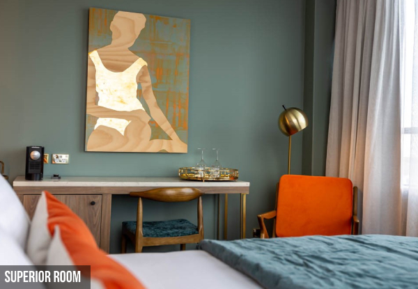 One-Night, Four-Star Art Boutique Christchurch Getaway at The Muse Art Hotel for Two People incl. Late Checkout & WiFi - Options for Two or Three-Night Stay incl. Breakfast & Standard or Superior Room
