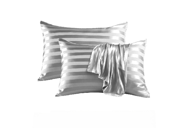 Two-Piece Envelope Satin Pillowcase - Available in Six Colours & Two Sizes