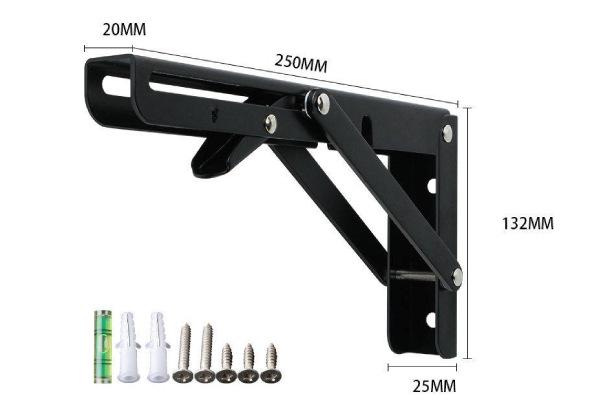 Two-Pack 25cm Wall Folding Bracket - Two Colours Available