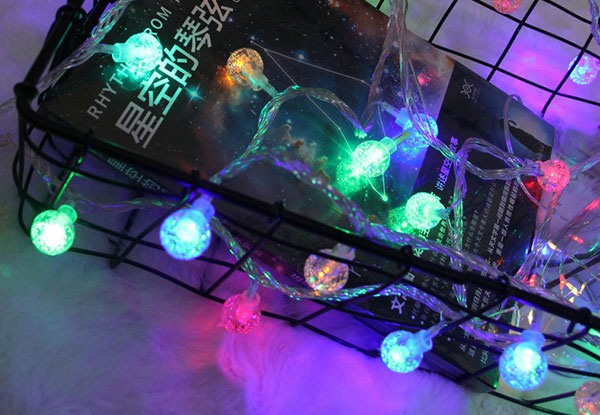 LED Ball String Lights - Two Colours & Two Sizes Available