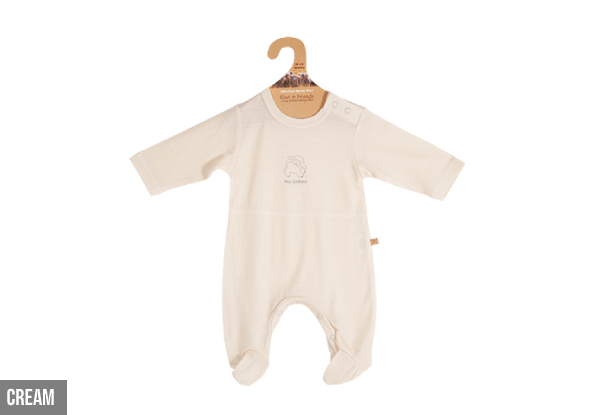 100% Merino Baby Onesie - Three Sizes & Three Colours Available