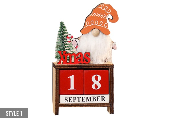 Portable Santa Design Christmas Calendar Ornament - Available in Two Styles & Options for Two-Pack