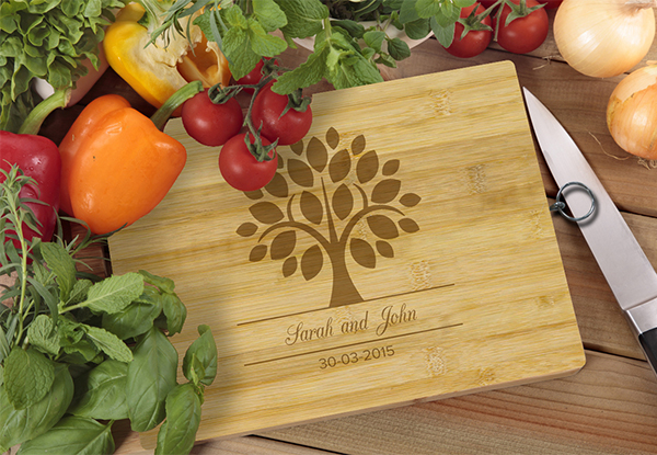 Personalised Bamboo Chopping Board incl. Nationwide Delivery - Option for a Premium Personalised Chopping Board - 50 Templates Available
