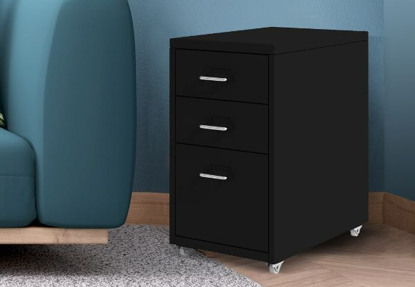 Levede Three-Drawer Office Storage Cabinet - Two Colours Available