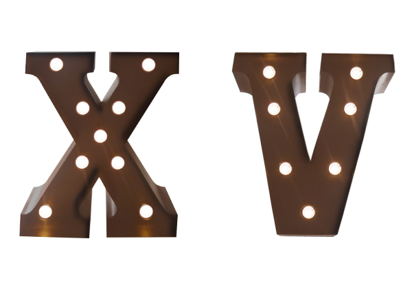 Freestanding Hanging LED Metal Letter & Number Lights - 11 Options Available