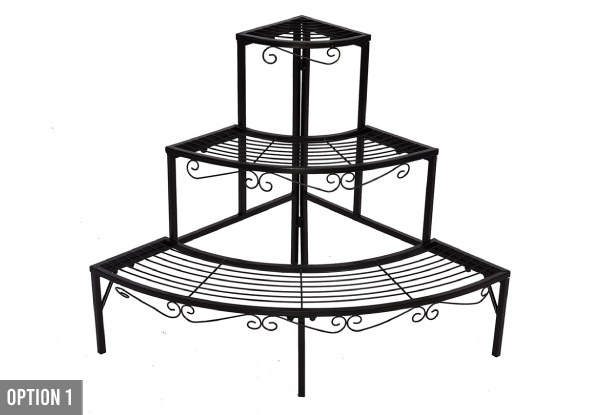 Levede Three-Tier Rectangle Metal Plant Stand - Two Colours Available