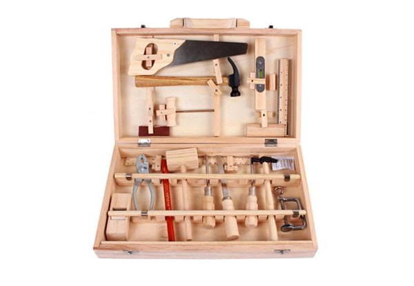 16-Piece Wooden Toy Tool Set