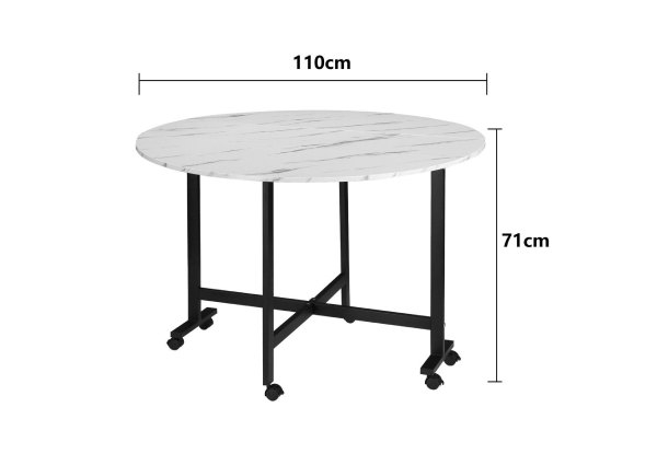 Marble Foldable Dining Table - Three Colours Available