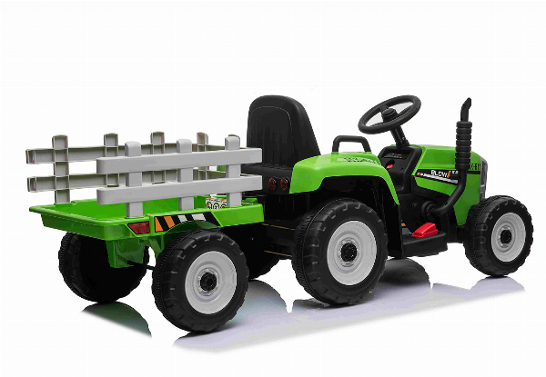 Ride On Car Tractor with Trailer - Green