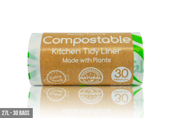 Six-Pack of Compostable Bin Liners - Three Options Available