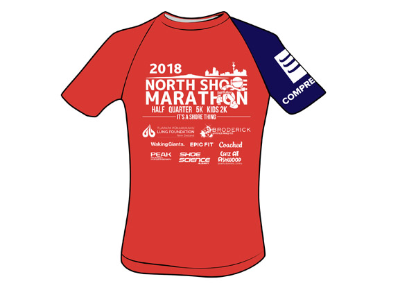 Entry to the 2018 North Shore Marathon Event on Sunday 2nd September 2018  incl. an Event T-Shirt – Other Entry Options Available