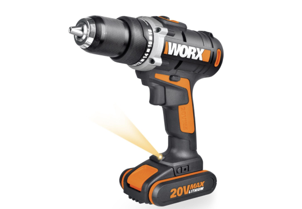 WORX 20V Max 13mm Cordless Drill Driver with LED light