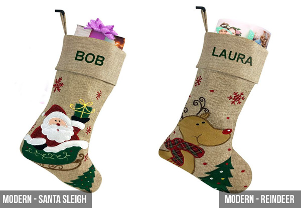 Standard Personalised Christmas Stocking - 11 Options Available