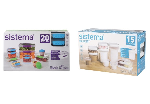 Sistema 20-Piece Klip It Set - Option for 15-Piece Bake It Pack