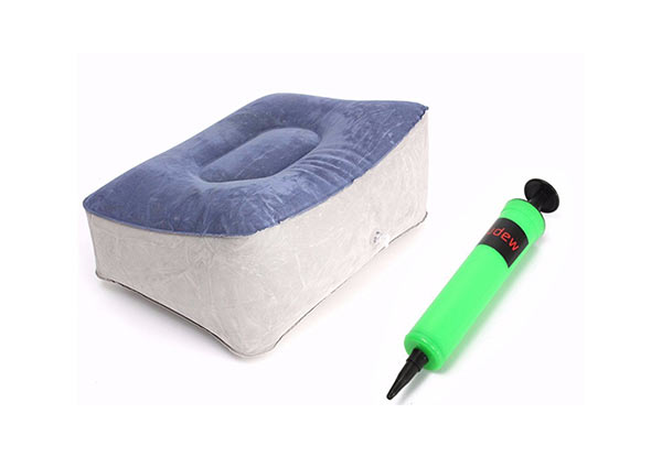 Inflatable Footrest Ottoman Pillow with Pump