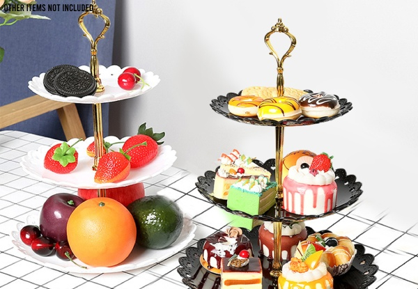 Three-Tiered Cake Tray Serving Stand - Two Colours Available & Options for Two