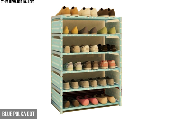 Six-Tier Shoe Rack - Three Styles Available