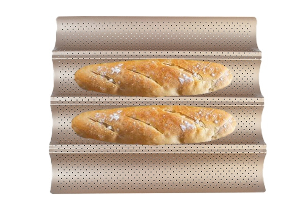 Non-Stick Baguette Baking Tray - Available in Two Colours & Option for Two-Pack