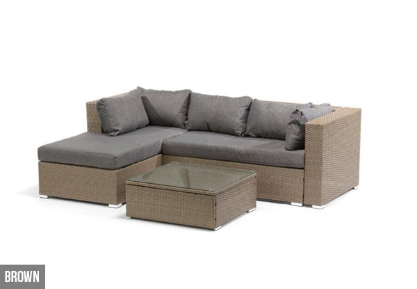 Outdoor Corner Chaise Aluminium - Two Colours Available