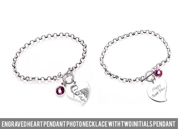 Personalised Photo Necklace, Bracelet or Ring - Nine Styles Available & Additional Delivery Charges Apply