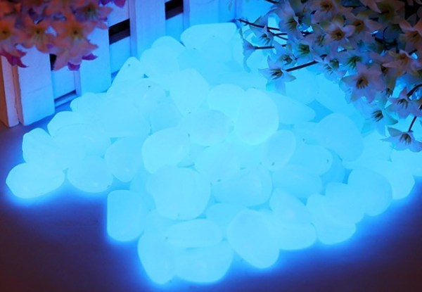 Glow in The Dark Luminous Garden Pebbles - Available in Four Colours & Five Options