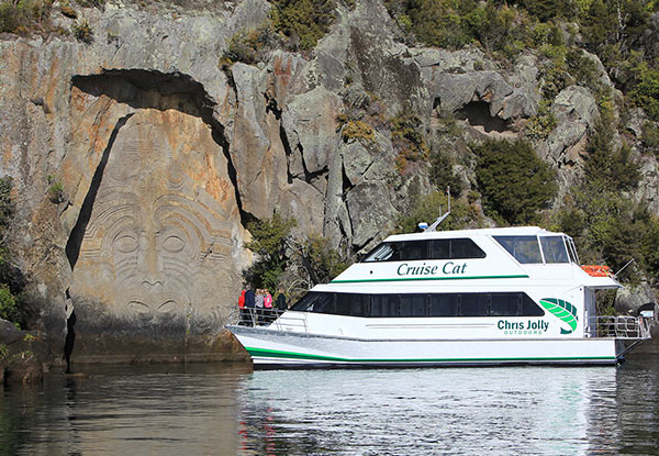 Māori Rock Carving Scenic Cruise for One Adult incl. Muffin & Hot Drink - Child Option Available