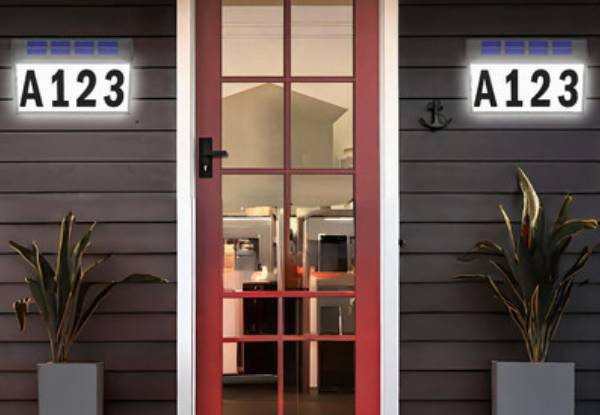 Solar House Number LED Light Address Sign