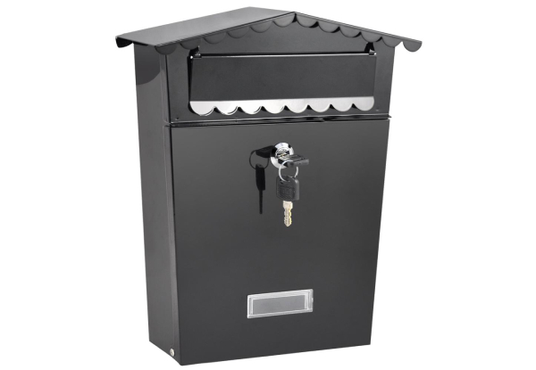 Lockable Wall-Mounted Letterbox with Two Keys
