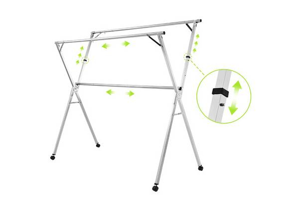 Foldable Clothes Drying Rack with 20 Hooks - Two Options Available