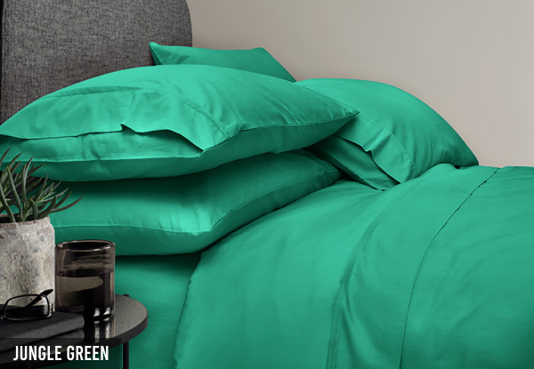 600TC Pure Cotton Plain Sheet Set - Available in Five Colours & Six Sizes