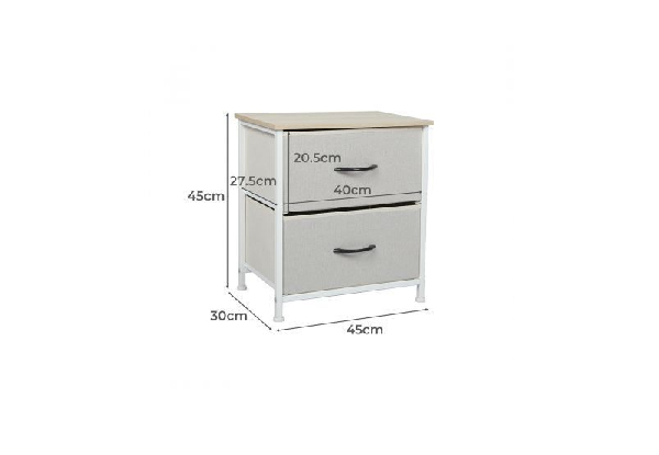 Two-Drawer Bedside Table