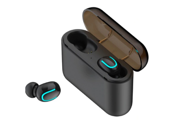 Wireless Bluetooth Headphones with Built-In Power Bank & Charging Box