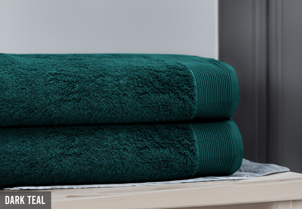 Two-Piece 100% Cotton Bath Sheet Set - Nine Colours Available