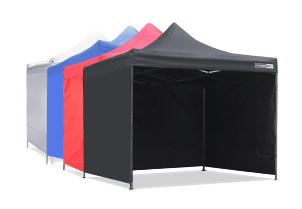 3x3m ToughOut Gazebo with Three Side Walls – Four Colours Available
