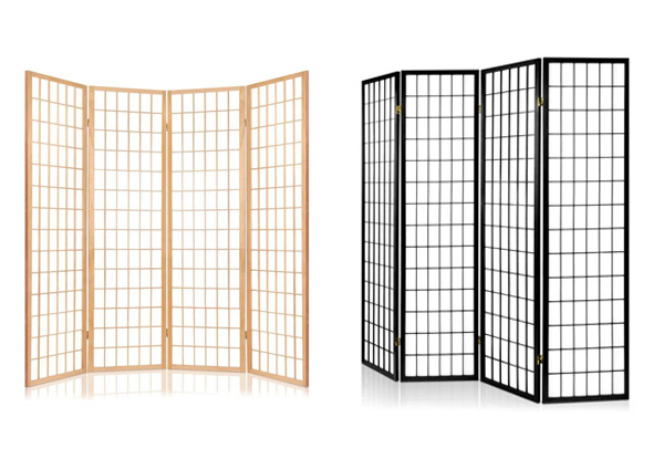 Four-Panel Room Dividers - Two Colours