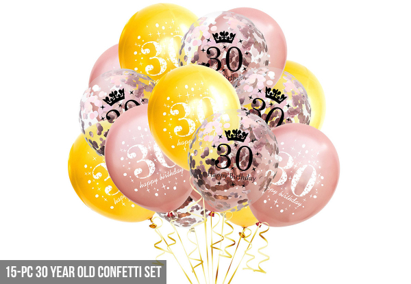Confetti Decoration Balloons Set - Five Options Available