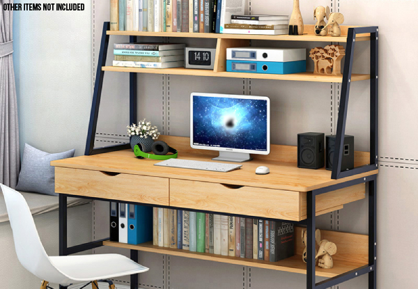 Desk with Top Shelf