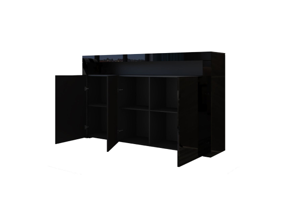 Modern Three-Door Buffet Sideboard Storage Cabinet