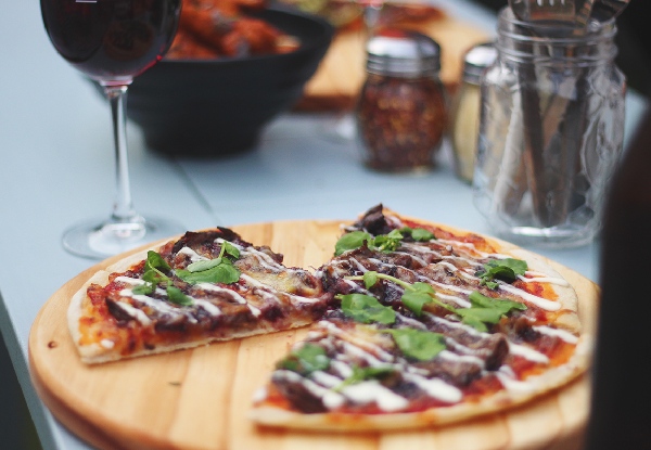 Two Old School Pizzas, a Side & Two Drinks for Two People - Option for Four People - Valid Sunday to Thursday