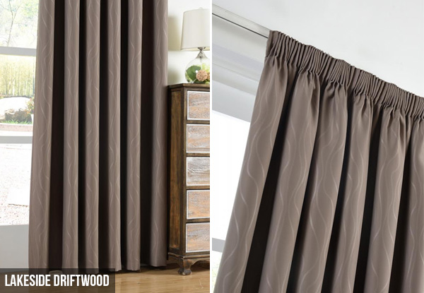 Self-lined Pencil Pleat Readymade Curtain - Three Designs Available