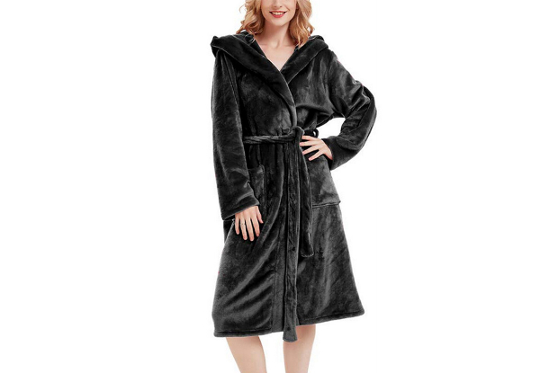Women's Full-Length Bathrobe - Available in Three Colours & Five Sizes