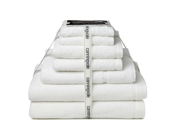 Canningvale Corduroy Rib Seven-Piece Towel Set - Six Colours Available incl. Nationwide Delivery