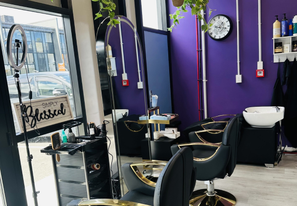 Hair Pamper Package for One incl. - Shampoo, Conditioner, Style Cut, Blow Dry & Straightening Finish - Options for Global Colour Package & Half Head of Foils Package