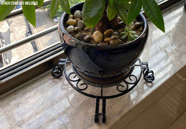 Single-Layer Gardening Flowerpot Shelf - Two Colours Available & Option for Two